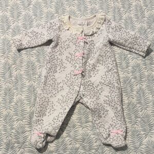 Laura Ashley Cream and Pink Baby Pajama Set